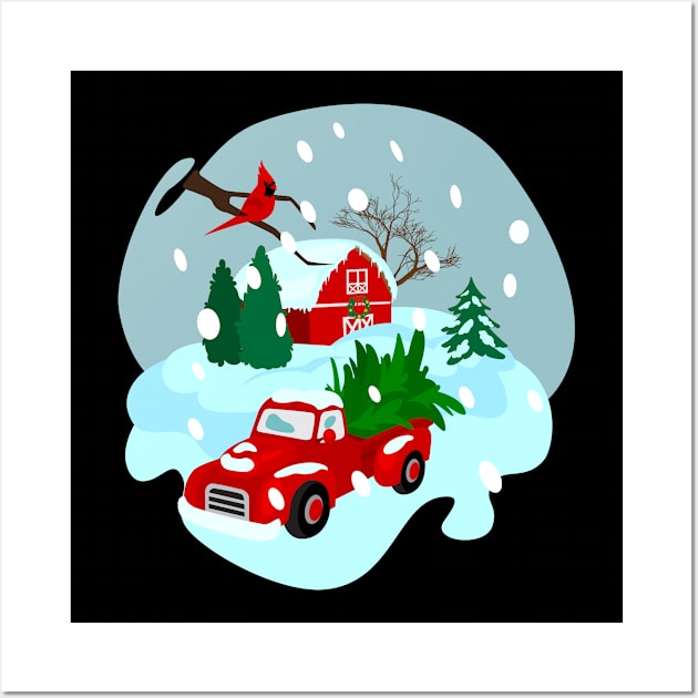 Christmas farm design Wall Art by huyammina